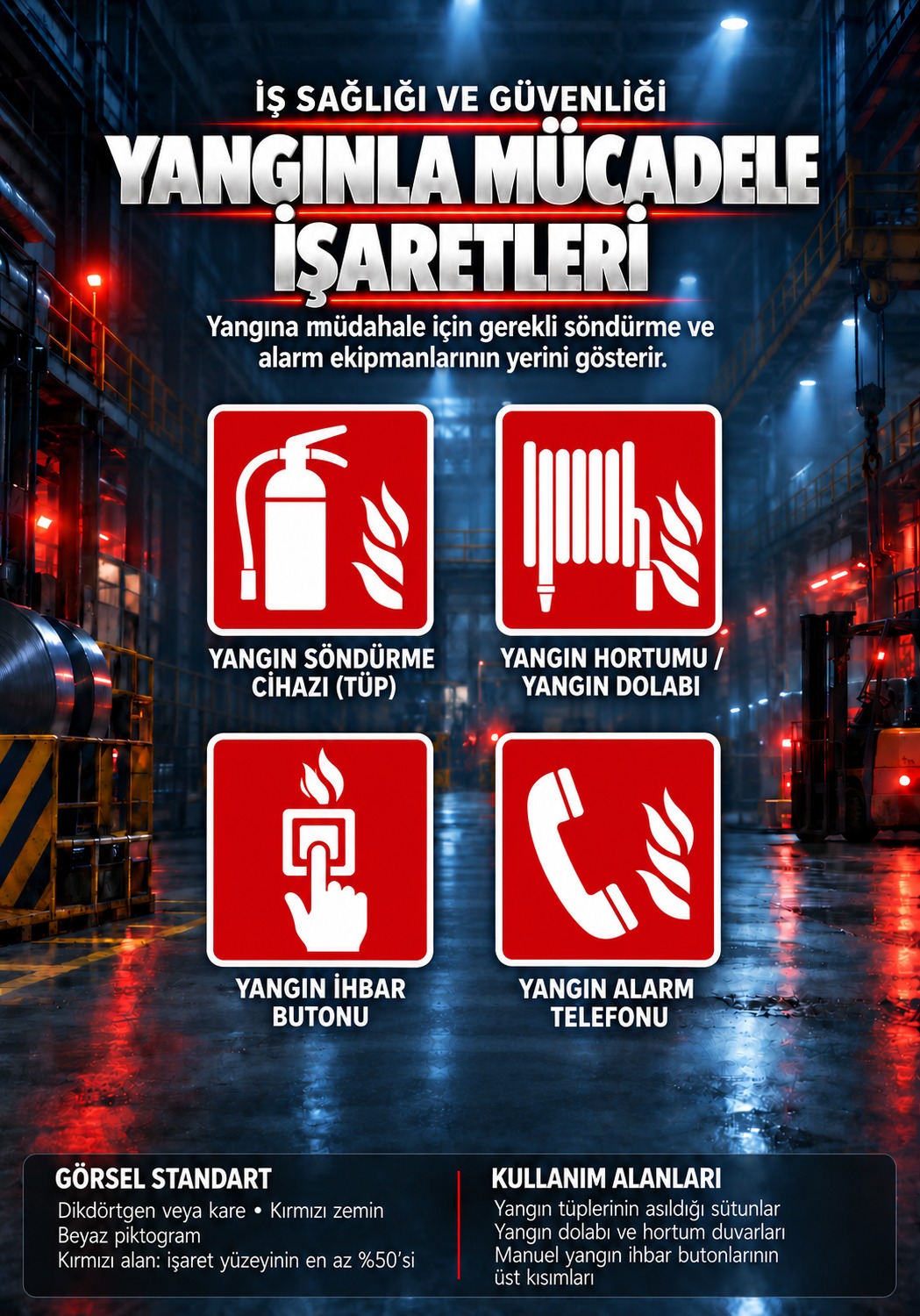 Yangınla mücadele işaretleri