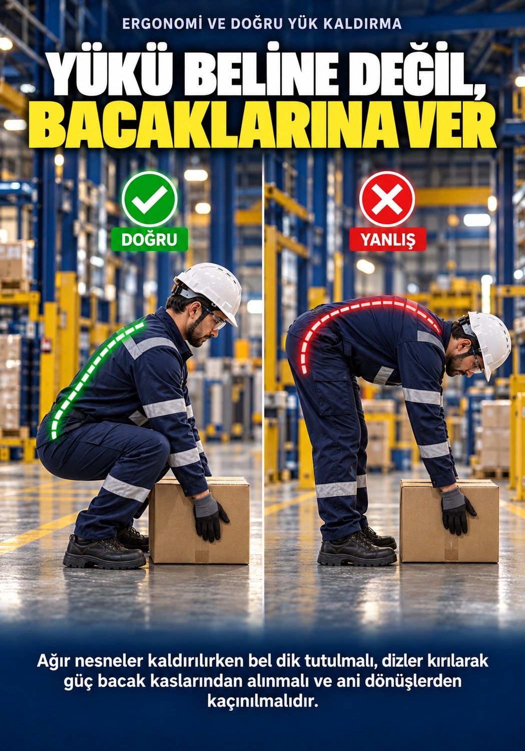 Yükü beline değil, bacaklarına ver