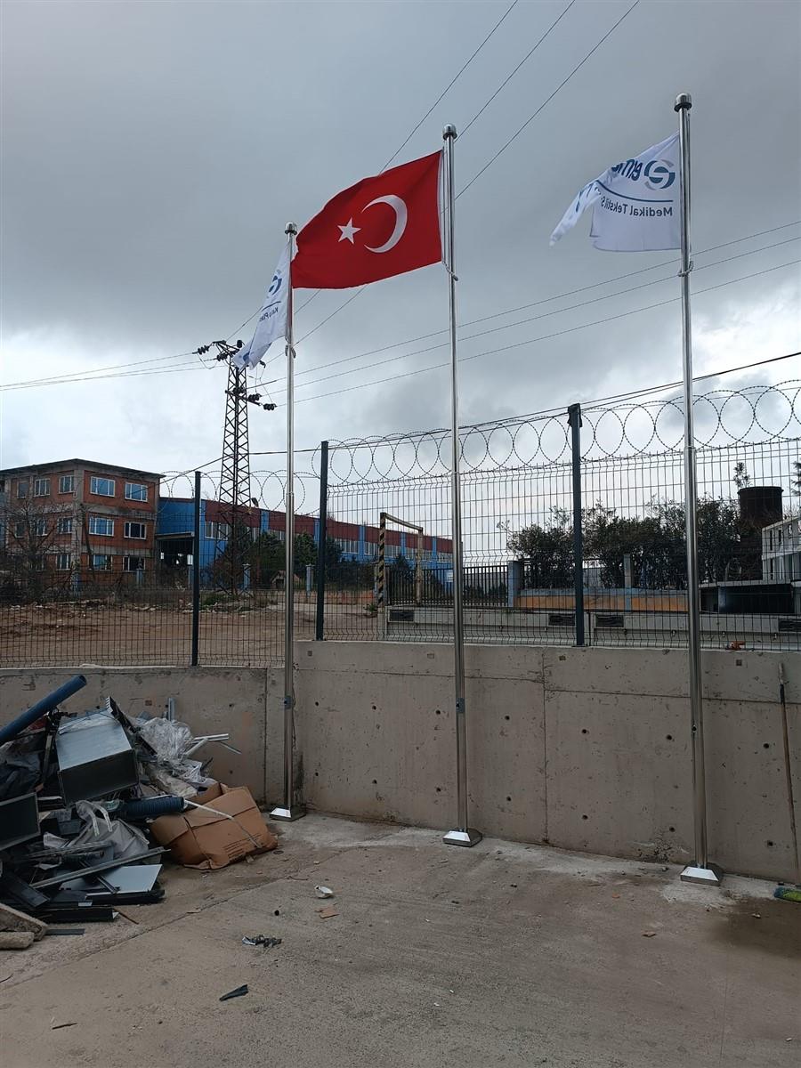 Erpasan Işıklı Kutu Harf, Bayrak Direği, Krom Kutu Harf Çalışması