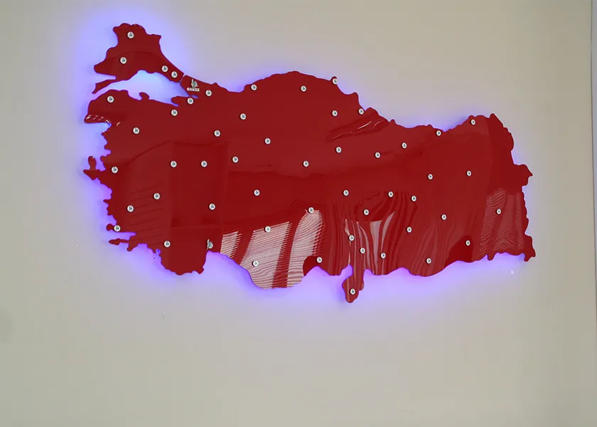 IŞIKLI ŞEFFEF PLEKSİ GRAVÜR UYGULAMA