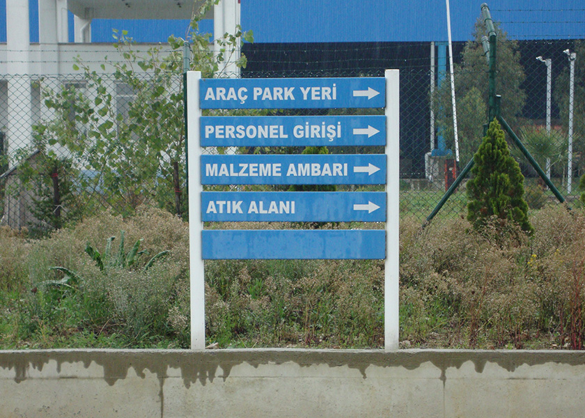 YÖNLENDİRME TABELALARI DIŞ MEKAN SANAYİ SİTELERİ