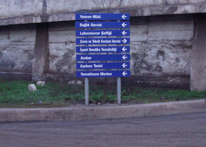 YÖNLENDİRME TABELALARI DIŞ MEKAN SANAYİ SİTELERİ
