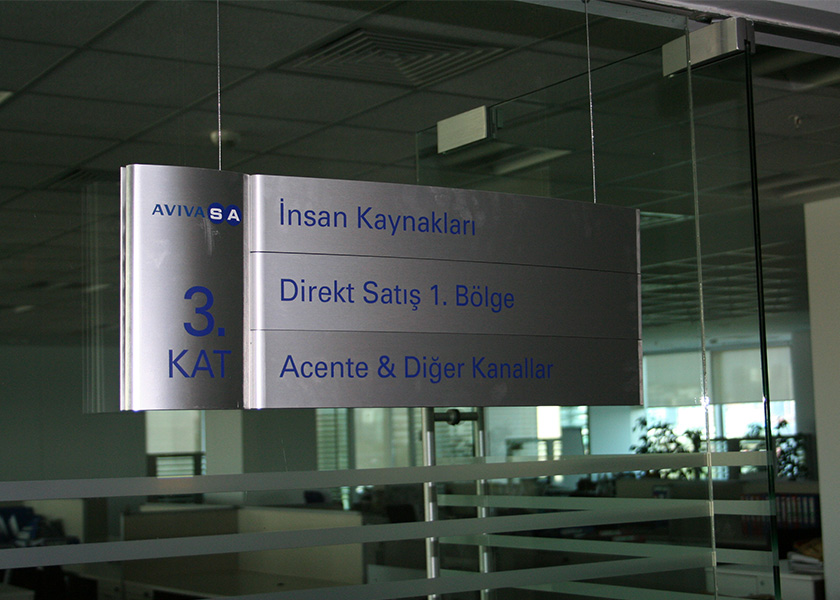 AVİVASA BOMBELİ KAT YÖNLENDİRME TABELALARI