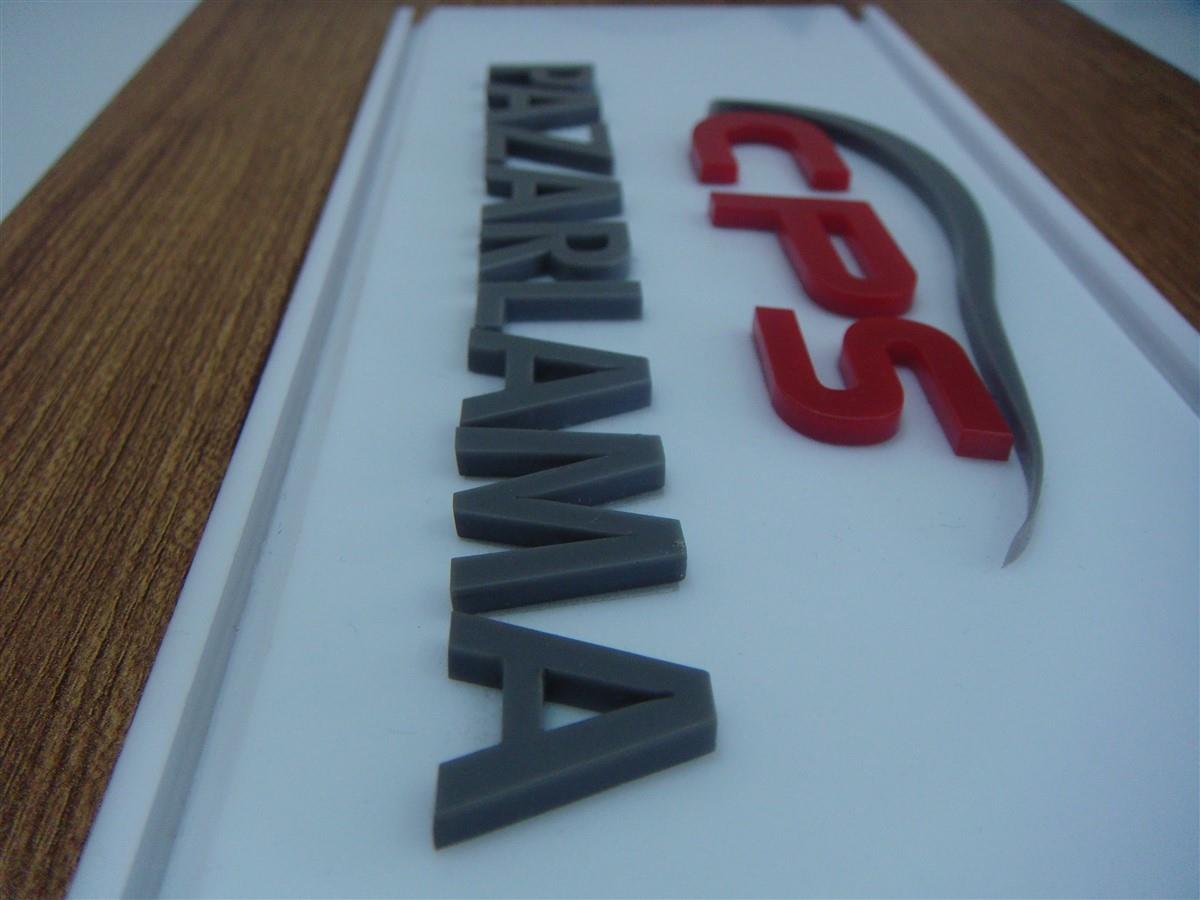 CPS PLEKSİ KABARTMA OFİS KAPI İSİMLİĞİ