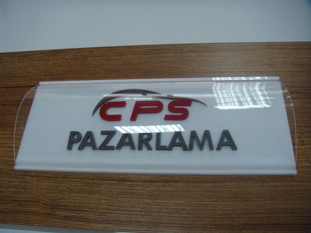 CPS PLEKSİ KABARTMA OFİS KAPI İSİMLİĞİ