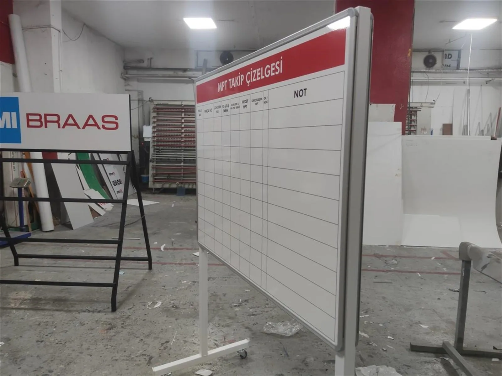 MPT TAKİP ÇİZELGE PANO İMALATI