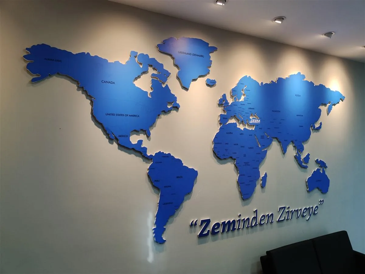 ZEM RAF DÜNYA HARİTASI FOREX DUVAR MONTAJ
