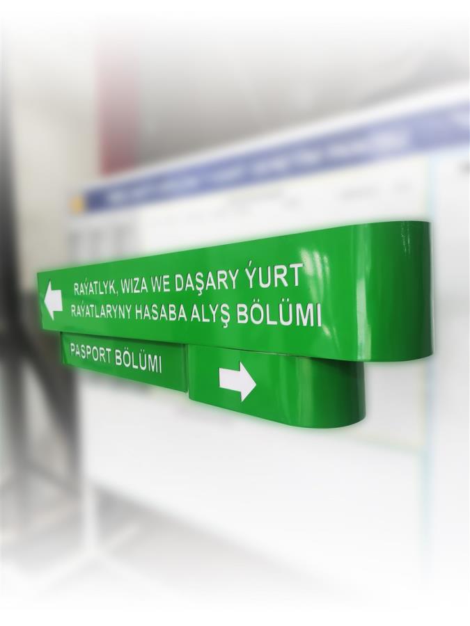 ALÜMİNYUM IŞIKLI KAT / ALAN YÖNLENDİRME TABELASI