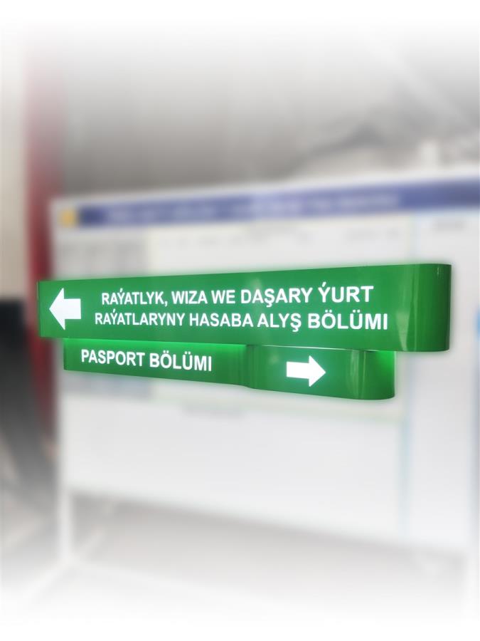 ALÜMİNYUM IŞIKLI KAT / ALAN YÖNLENDİRME TABELASI