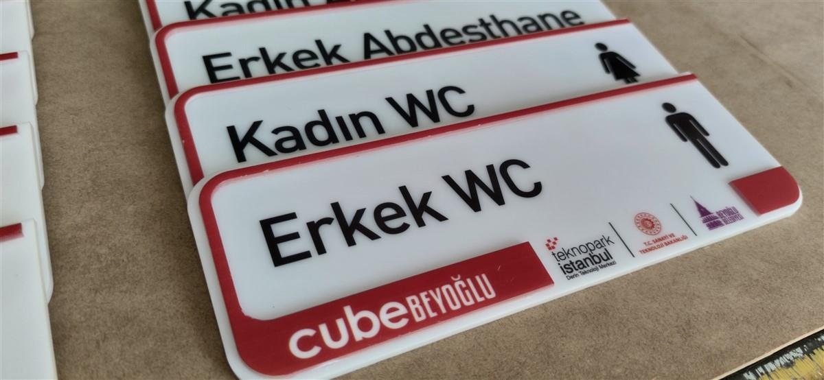 CUBE BEYOĞLU PLEKSİ KABARTMA OFİS İSİMLİĞİ