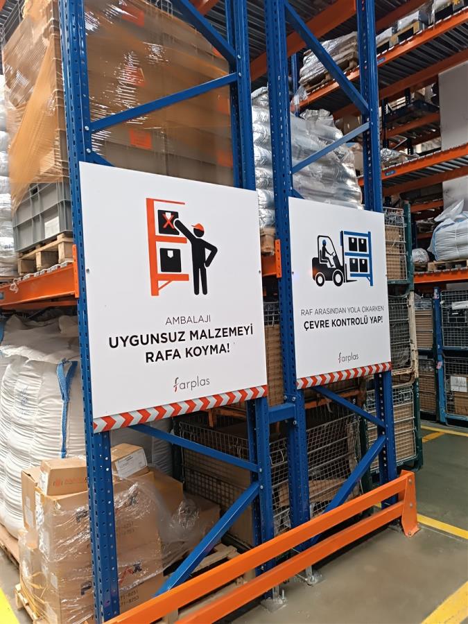 DEPO RAF KODLAMA VE UYARI LEVHALARI