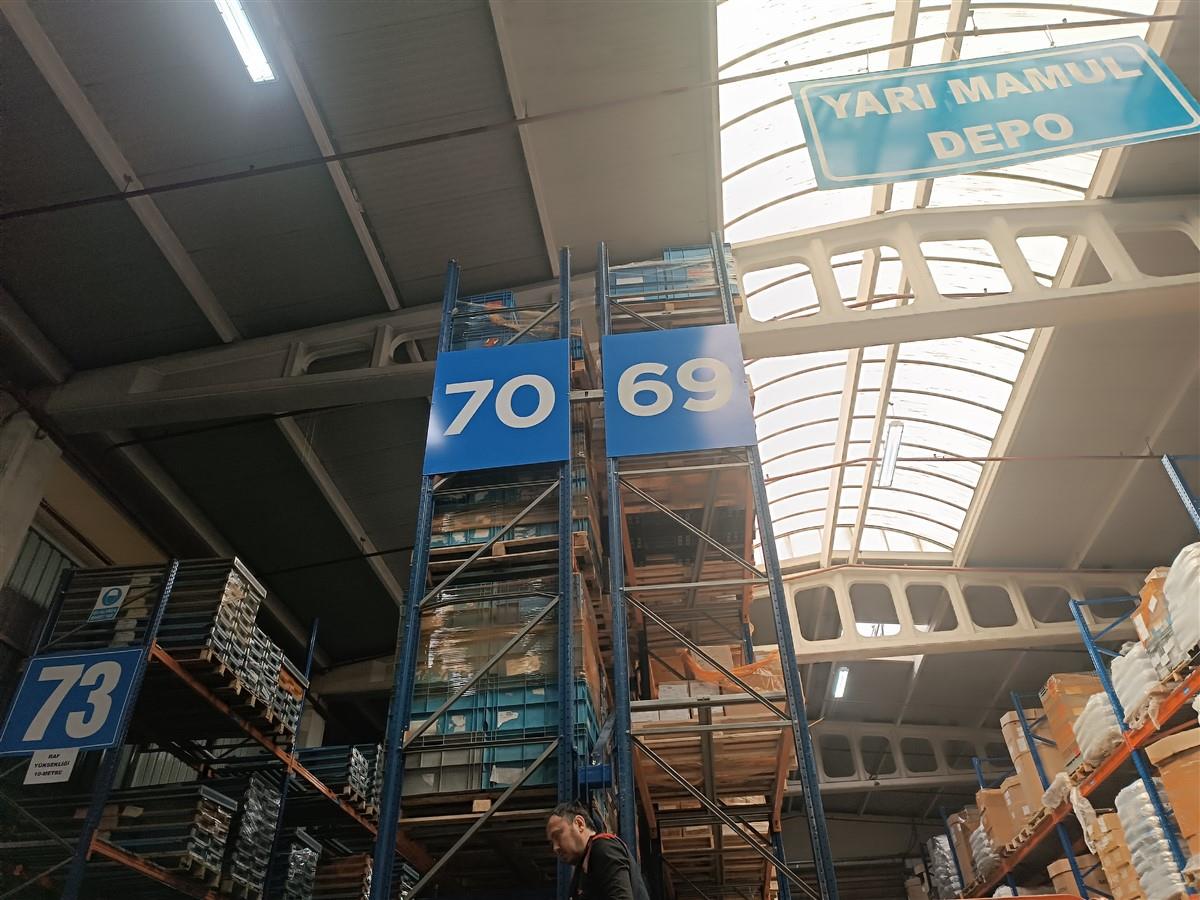DEPO RAF KODLAMA VE UYARI LEVHALARI