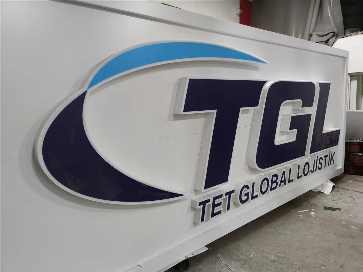 TGL BORU ÜZERİ IŞIKLI KUTU HARF TOTEM TABELA