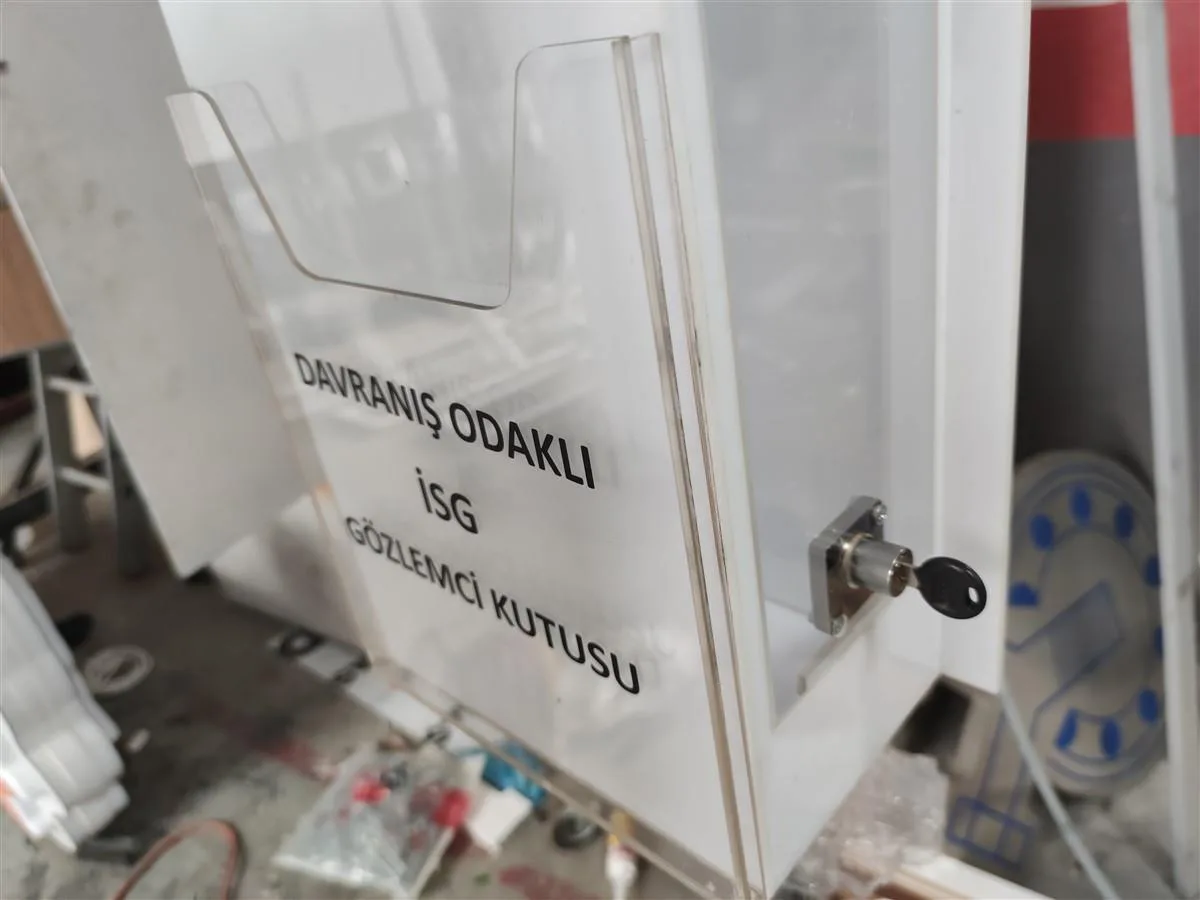 ŞİŞE CAM DAVRANIŞ ODAKLI İSG GÖZLEMCİ KUTUSU