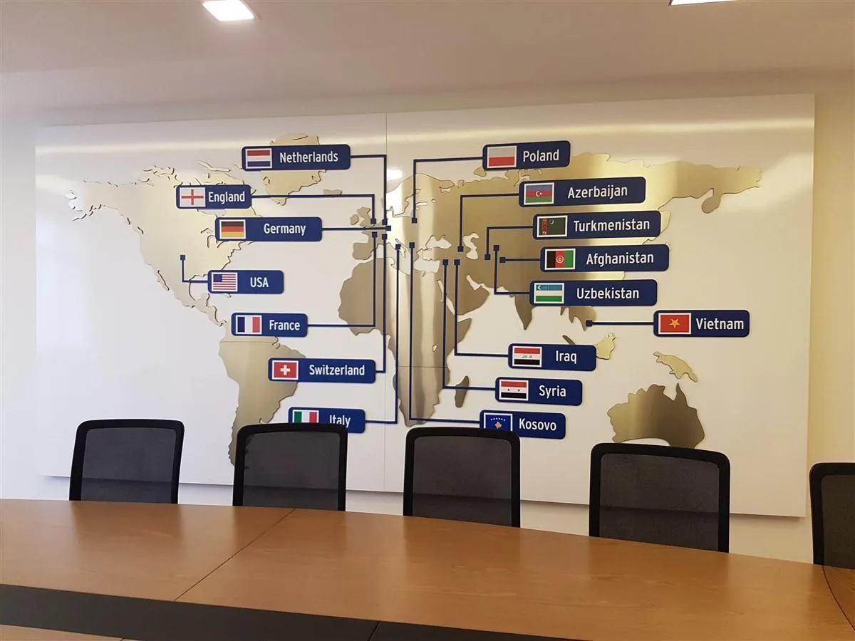 ATABAY KİMYA AHŞAP ZEMİN KROM DÜNYA HARİTASI