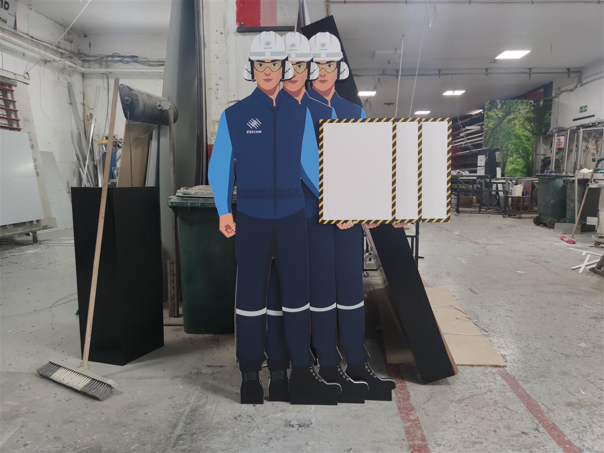 ŞİŞE CAM AYAKLI TAŞINABİLİR MASKOT STAND