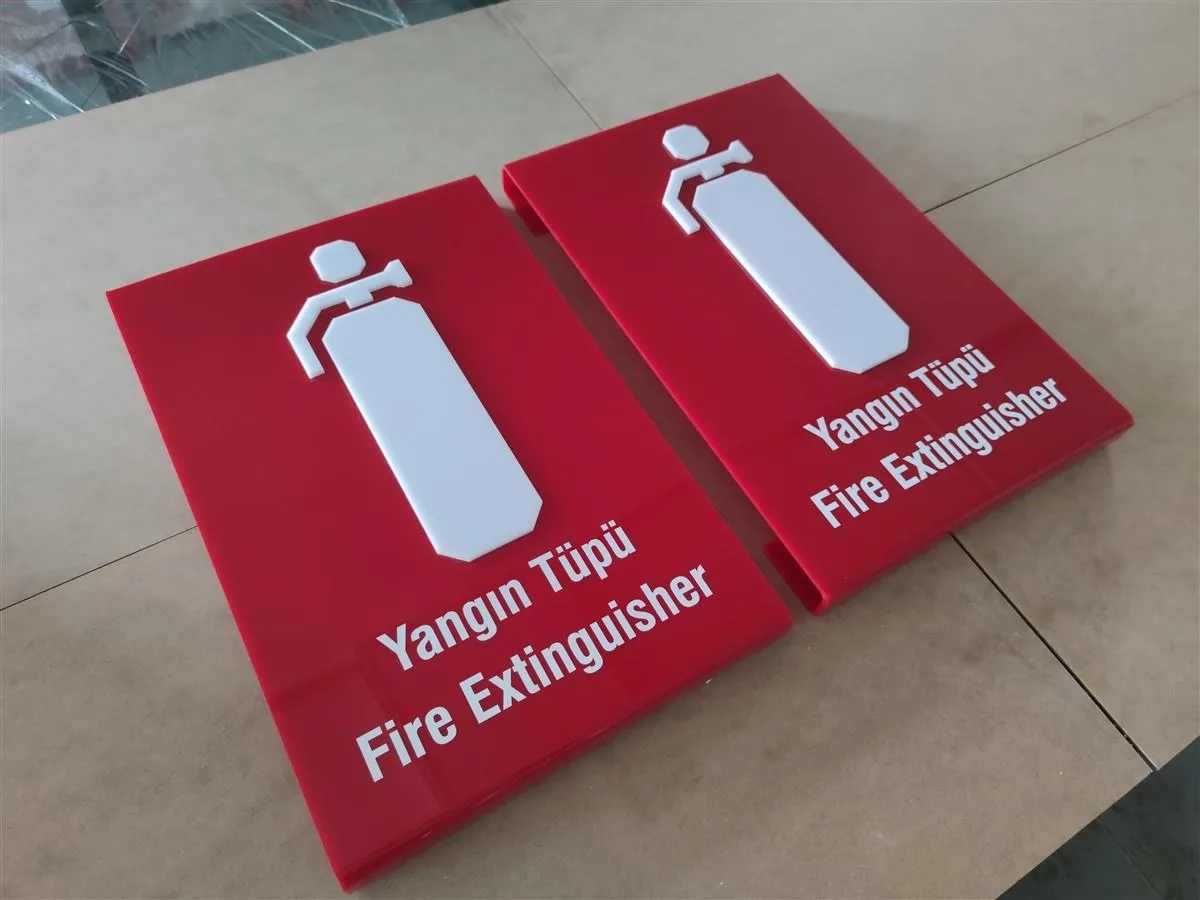 PLEKSİ YANGIN TÜPÜ YER TESPİT LEVHASI / TABELASI