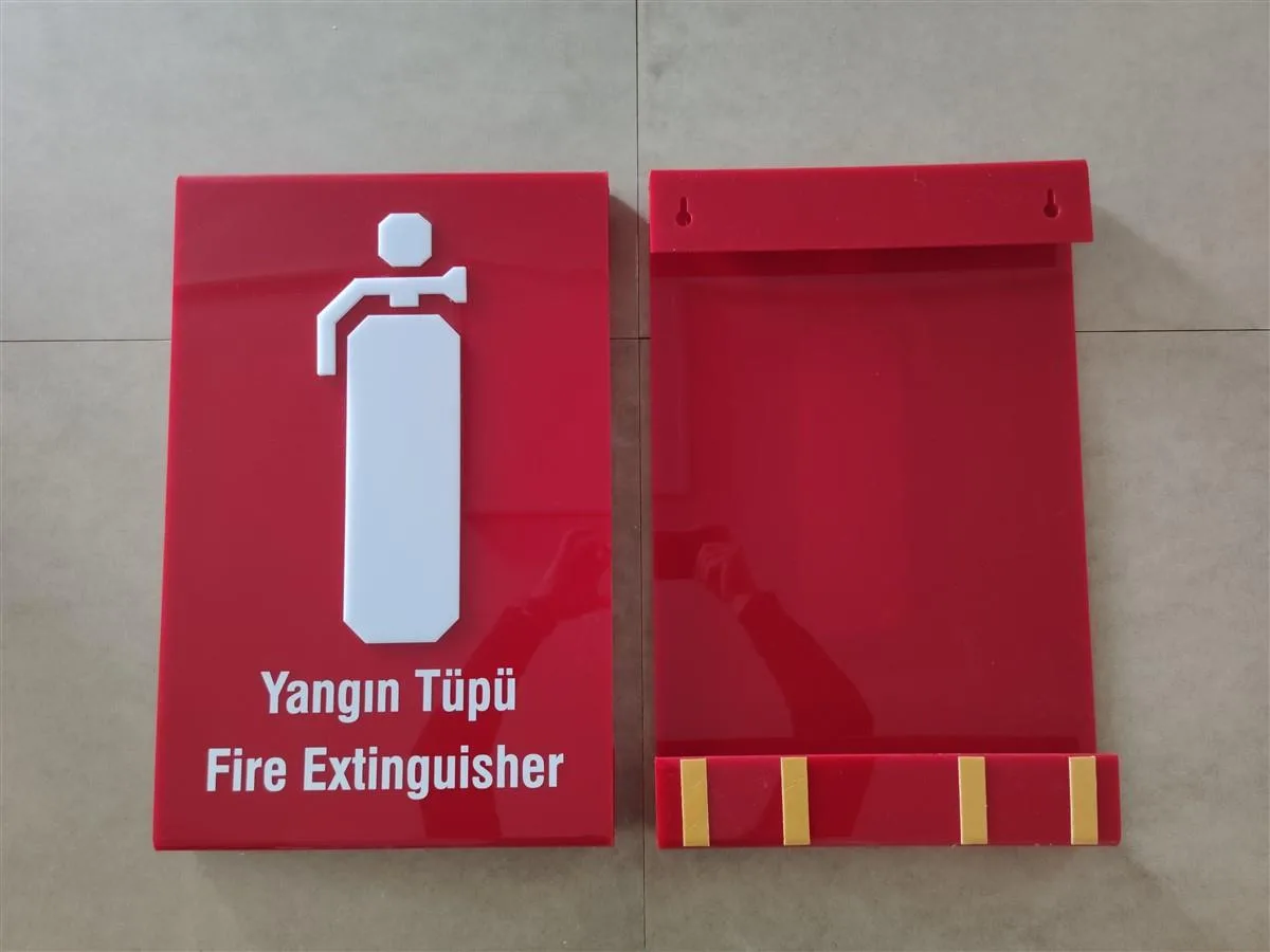PLEKSİ YANGIN TÜPÜ YER TESPİT LEVHASI / TABELASI