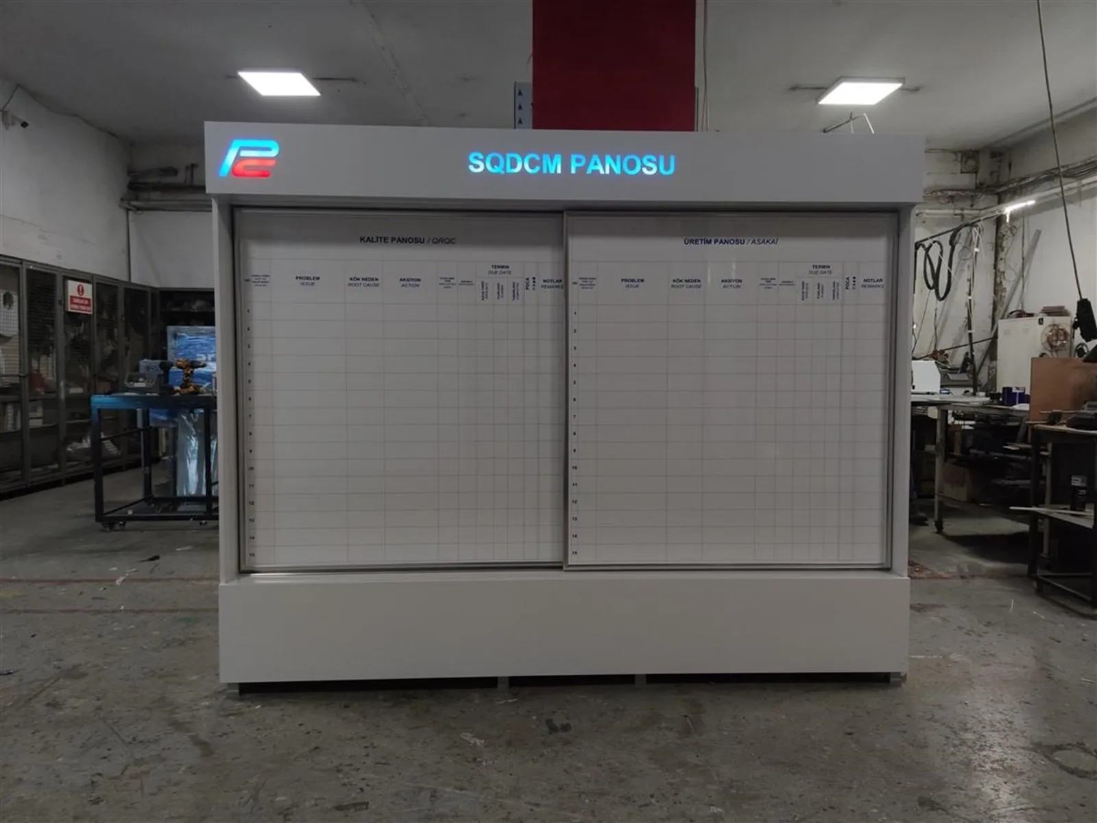 SQDCM ÜRETİM KALİTE RAYLI SİSTEM KAYAR PANO