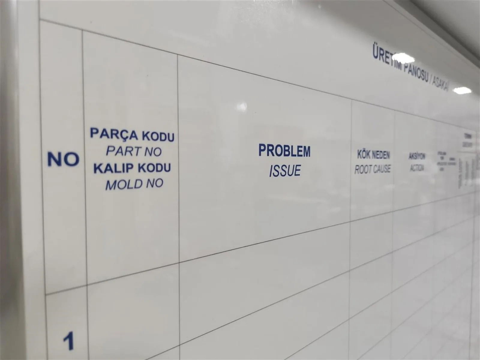SQDCM ÜRETİM KALİTE RAYLI SİSTEM KAYAR PANO