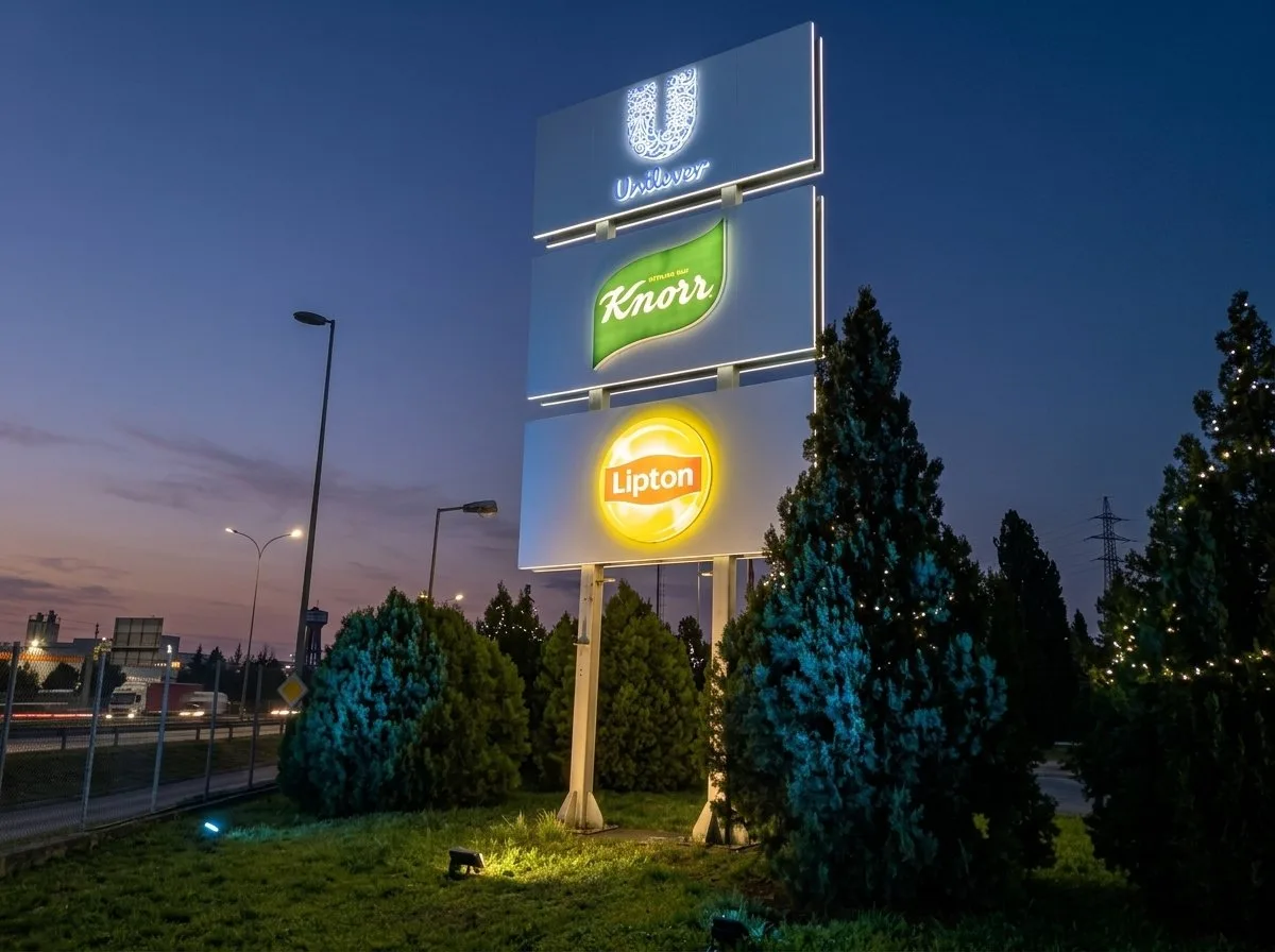ÜNİLEVER BESAN IŞIKLI PLEKSİ HARF TOTEM TABELA