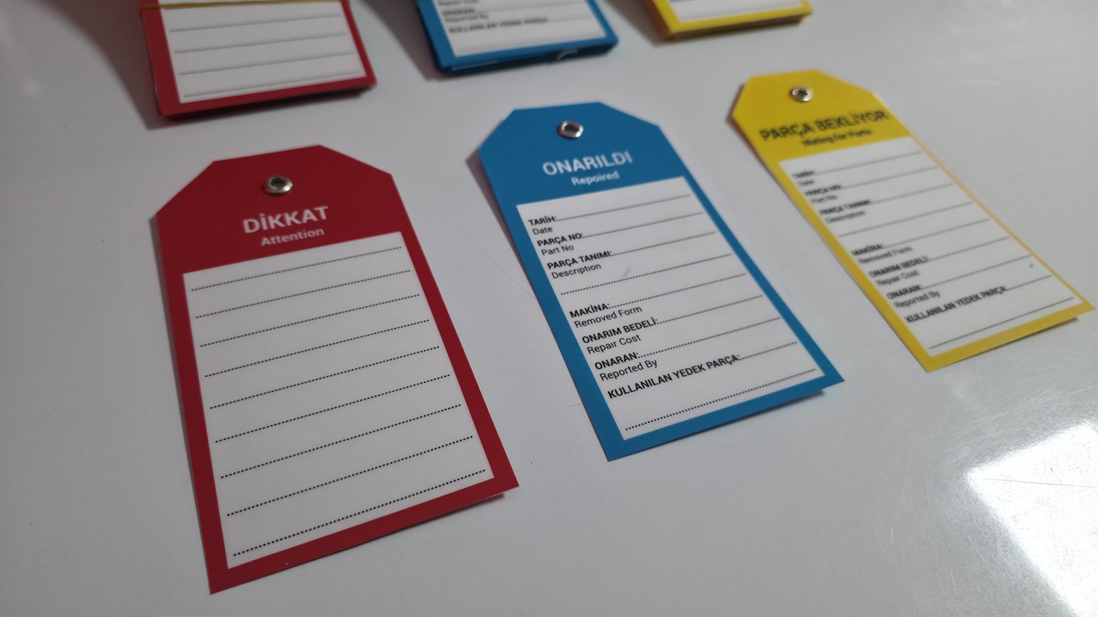 MAKİNE BAKIM DURUM ETİKETİ