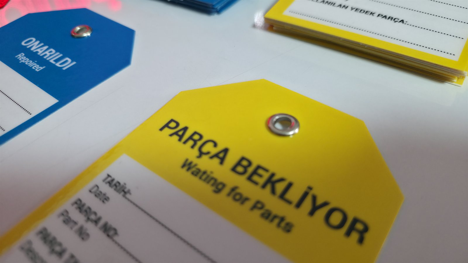 MAKİNE BAKIM DURUM ETİKETİ