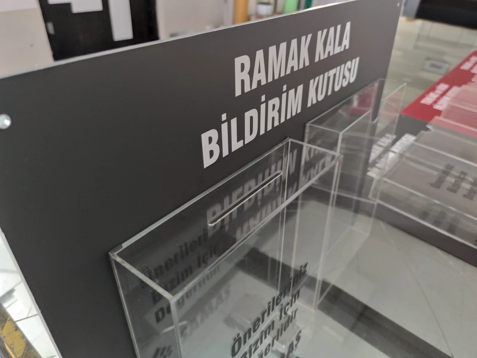 TEHLİKE VE RİSK BİLDİRİM KUTUSU (RAMAK KALA VE ÖNERİ KUTUSU)