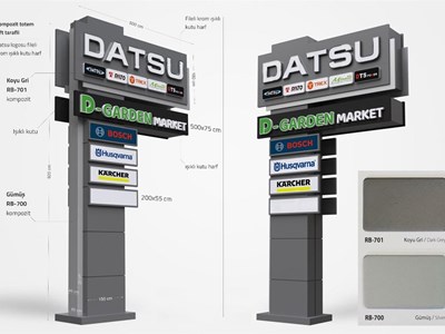 DATSU KOMPOZİT TOTEM (Pilon) TABELA İMALATI