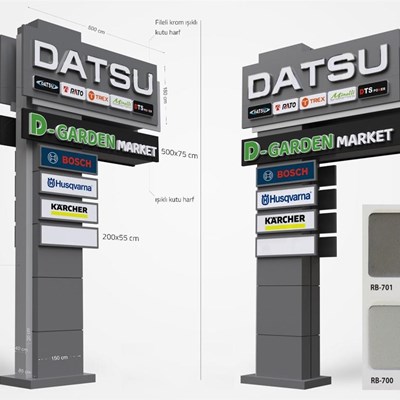 DATSU KOMPOZİT TOTEM (Pilon) TABELA İMALATI